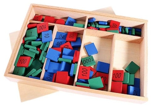 Montessori Boîte Kit Matériel Mathématiques Jouet de Comptage en Bois