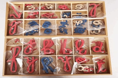 Montessori-Store Alphabet Mobile en Bois, Lettres cursives