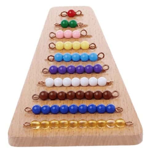 Perles Escalier Colorées Matériel,Mathématiques Éducatifs pour Enfants Montessori